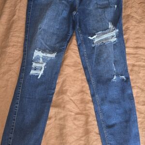 Old Navy Ripped Blue Skinny Jeans
